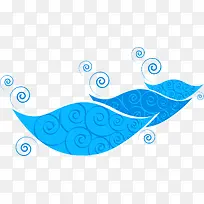 蓝色潮流花纹-空若网 蓝色潮流花纹-空若网