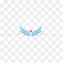 蓝色翅膀分割线矢量图-空若网 蓝色翅膀分割线矢量图-空若网