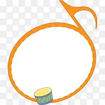 橙色音符边框-空若网 橙色音符边框-空若网