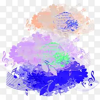 卡通彩色小音符-空若网 卡通彩色小音符-空若网