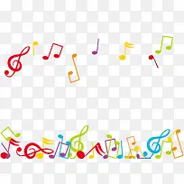 多彩音符矢量素材-空若网 多彩音符矢量素材-空若网