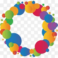 彩色波点艺术边框-空若网 彩色波点艺术边框-空若网