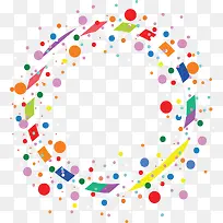 彩色波点艺术边框-空若网 彩色波点艺术边框-空若网
