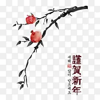 韩国石榴树新年装饰-空若网 韩国石榴树新年装饰-空若网