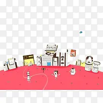 卡通手绘城市-空若网 卡通手绘城市-空若网