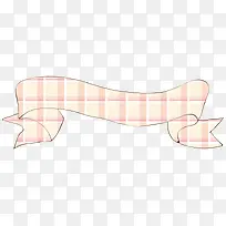 格子橙色花纹飘带效果元素-空若网 格子橙色花纹飘带效果元素-空若网