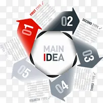 彩色信息图表矢量素材,-空若网 彩色信息图表矢量素材,-空若网