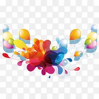 多彩清新颜料水花效果元素-空若网 多彩清新颜料水花效果元素-空若网