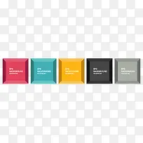 办公递进多彩装饰矢量-空若网 办公递进多彩装饰矢量-空若网