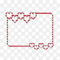 镂空心形装饰红色边框-空若网 镂空心形装饰红色边框-空若网