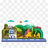 扁平化风景-空若网 扁平化风景-空若网