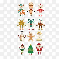 矢量卡通动物雪人-空若网 矢量卡通动物雪人-空若网