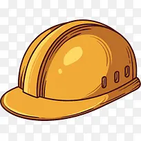 黄色手绘劳动节安全帽-空若网 黄色手绘劳动节安全帽-空若网
