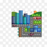 矢量卡通简洁扁平化楼房-空若网 矢量卡通简洁扁平化楼房-空若网