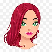 卡通手绘时尚女性头像-空若网 卡通手绘时尚女性头像-空若网