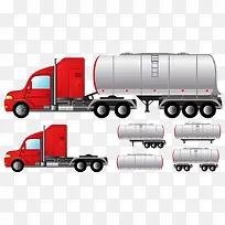 卡通手绘四节油罐车-空若网 卡通手绘四节油罐车-空若网