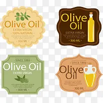 扁平化复古橄榄油标签-空若网 扁平化复古橄榄油标签-空若网