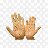 卡通摊开来的沾满泥的手PNG-空若网 卡通摊开来的沾满泥的手PNG-空若网