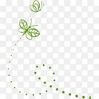 绿色蝴蝶花纹-空若网 绿色蝴蝶花纹-空若网