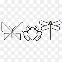 极简昆虫线条-空若网 极简昆虫线条-空若网