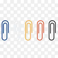 矢量彩色质感回形针-空若网 矢量彩色质感回形针-空若网