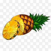 卡通手绘水果装饰海报设计菠萝-空若网 卡通手绘水果装饰海报设计菠萝-空若网