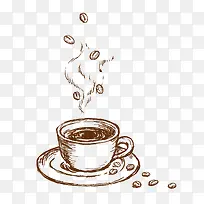 复古咖啡伴侣插画元素-空若网 复古咖啡伴侣插画元素-空若网