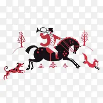 卡通骑马-空若网 卡通骑马-空若网