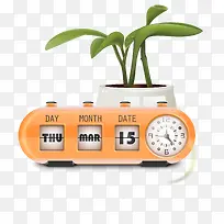 时尚闹钟日历矢量-空若网 时尚闹钟日历矢量-空若网