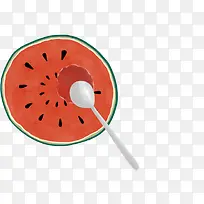 彩色圆弧西瓜食物元素-空若网 彩色圆弧西瓜食物元素-空若网