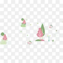 树木卡通游园矢量-空若网 树木卡通游园矢量-空若网