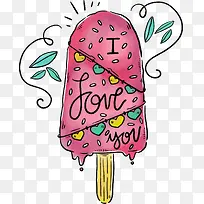 情人节红色爱情雪糕-空若网 情人节红色爱情雪糕-空若网