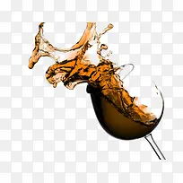 橙色打翻酒杯装饰图案-空若网 橙色打翻酒杯装饰图案-空若网