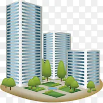 小区鸟瞰图png矢量素材-空若网 小区鸟瞰图png矢量素材-空若网