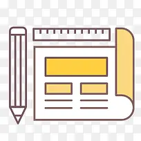 扁平化图纸PNG下载-空若网 扁平化图纸PNG下载-空若网