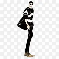 黑白上衣休闲衫帅气男孩-空若网 黑白上衣休闲衫帅气男孩-空若网