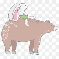 卡通可爱小动物装饰动物头像熊和-空若网 卡通可爱小动物装饰动物头像熊和-空若网