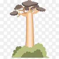 紫色树叶卡通猴面包树-空若网 紫色树叶卡通猴面包树-空若网