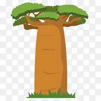 粗大黄色卡通猴面包树-空若网 粗大黄色卡通猴面包树-空若网