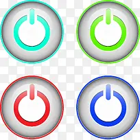 电源开关按钮设计矢量图-空若网 电源开关按钮设计矢量图-空若网