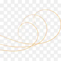 橙色卷曲线条-空若网 橙色卷曲线条-空若网