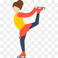 技术溜冰的女人插画-空若网 技术溜冰的女人插画-空若网