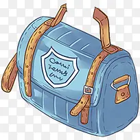 手绘蓝色时尚包包-空若网 手绘蓝色时尚包包-空若网