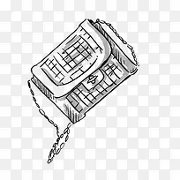 手绘女士包包矢量素材-空若网 手绘女士包包矢量素材-空若网