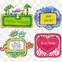 抽象的儿童插画公告栏矢量图-空若网 抽象的儿童插画公告栏矢量图-空若网