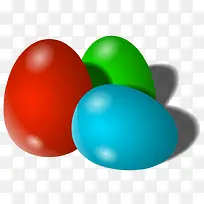 红色蓝色绿色的卡通鸡蛋-空若网 红色蓝色绿色的卡通鸡蛋-空若网