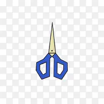 手绘蓝色剪刀-空若网 手绘蓝色剪刀-空若网