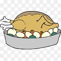 卡通烧鸡矢量-空若网 卡通烧鸡矢量-空若网