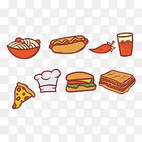 卡通手绘美食-空若网 卡通手绘美食-空若网