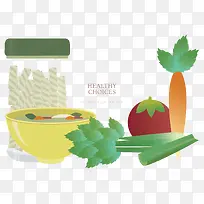 卡通手绘美食凉拌-空若网 卡通手绘美食凉拌-空若网